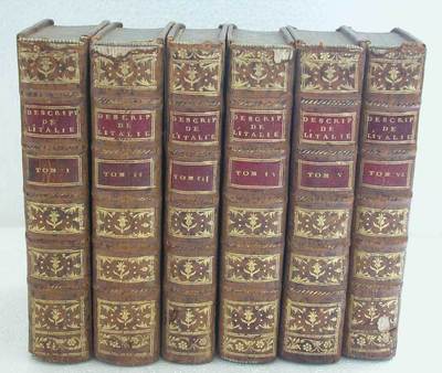 DESCRIPTION OF ITALY -IN FRENCH 6 VOLS -WITH 2 MAPS 1770 -image