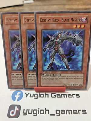 Yu-Gi-Oh Destiny Hero Blade Master X3 Different Sets Unlimited Common LP-image