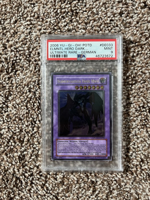 PSA 9 Mint - Elemental Hero Dark Neos POTD-EN033 1st Ed Ultimate YuGiOh German-image