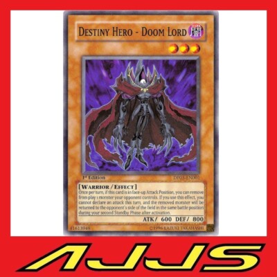 YuGiOh - DESTINY HERO - DOOM LORD DP05-EN001 - 1st Edition - NM/M-image