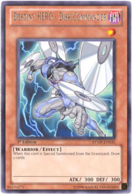 Yu-Gi-Oh Card - RYMP-EN035 - DESTINY HERO - DISK COMMANDER (rare) - NM/M-image