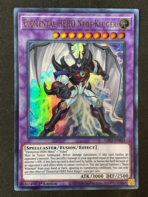 Yu-Gi-Oh TCG #GFP2-EN003 Elemental HERO Neos Kluger 1st Edition Ultra Rare LP-image