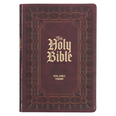 KJV Holy Bible, Super Giant Print Faux Leather Red Letter Edition - Ribbon-image