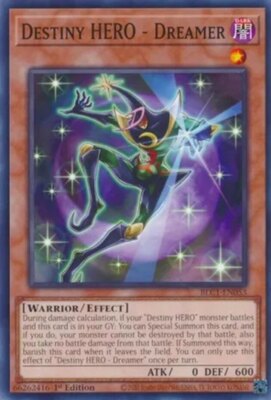 Yugioh! Destiny HERO - Dreamer - BLC1-EN053 - Common - 1st Edition Near Mint, En-image