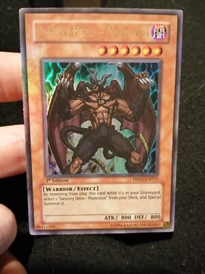 Yugioh Card Destiny Hero Malicious DP05-EN011 Ultra Rare 1st Edition-image