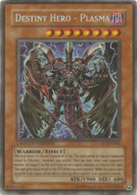 Yugioh! HP Destiny Hero - Plasma - CT04-EN003 - Secret Rare - Limited Edition He-image