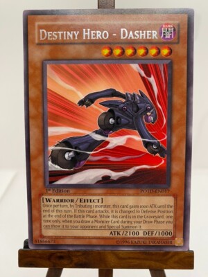 Yugioh Destiny Hero Dasher POTD-EN017 Rare 1st Edition NM-image