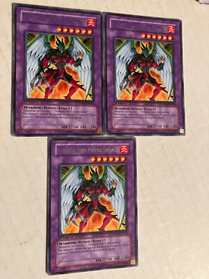 3 elemental hero Phoenix enforcer 1st edition rare yu-gi-oh gaming cards cscan-image