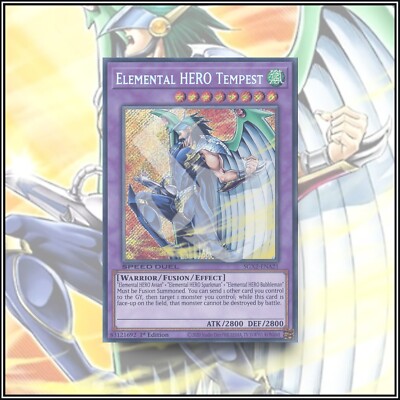 YuGiOh ELEMENTAL HERO TEMPEST | SECRET RARE ▪️ 1ST EDITION 💎-image
