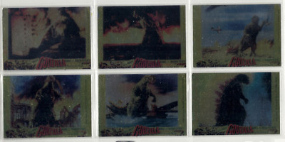 Godzilla King of the Monsters - 6 Card Puzzle Chase Foil Poster Set 2006-image