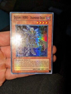 Yugioh x1 Destiny HERO - Diamond Dude LCGX-EN124 Super Rare 1st Ed-image
