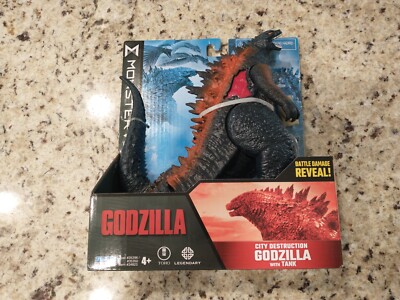 Playmates Monsterverse Godzilla w Tank City Destruction Battle Damage Reveal NIB-image