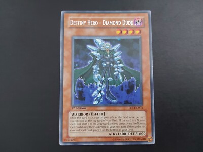 Yugioh - Destiny Hero - Diamond Dude EOJ-EN003 Rare 1st Edition-image