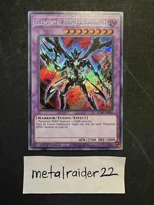Yugioh Elemental HERO Escuridao BLAR-EN056 Secret Rare Near Mint 1st Edition-image