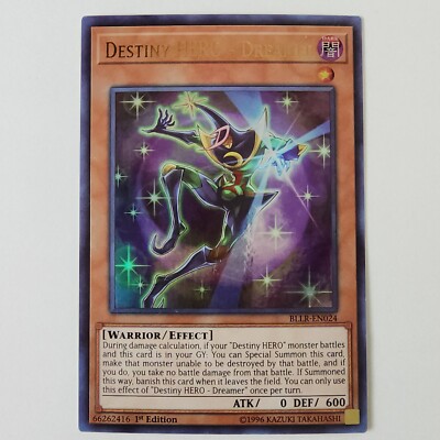 Destiny HERO - Dreamer - BLLR-EN024 - VLP/NM - Ultra Rare - 1st Ed - Yugioh-image