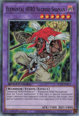 Yu-Gi-Oh! Elemental HERO Necroid Shaman SGX2-ENE11 Common 1st Edition NM-image