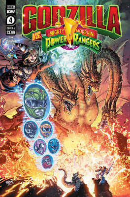 Godzilla vs MMPR #4 (Of 5) Cover A  Freddie Williams II IDW Comic Book 1st Print-image
