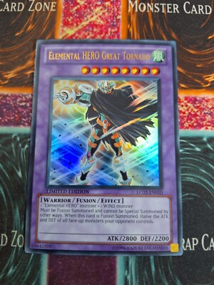 Yu-Gi-Oh! Elemental HERO Great Tornado LC02-EN010 Ultra Limited Near Mint f6/-image
