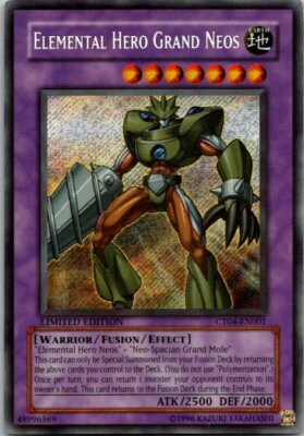 Elemental Hero Grand Neos CT04-EN001 Collectors Tin Limited Edition Yugioh LP-image