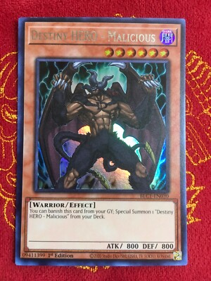 Destiny HERO - Malicious (Silver) Yugioh BLC1-EN030 Battles of Legend LP-image