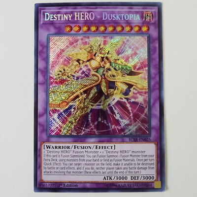 Destiny HERO - Dusktopia - BLLR-EN025 - HP - Secret Rare - 1st ed - Yugioh-image