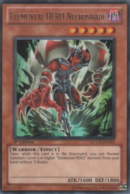 Elemental HERO Necroshade - LCGX-EN015 - Rare - 1st Edition x1 - Heavily Played-image
