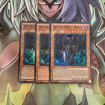 LCGX-EN128 x3 Destiny HERO - Dogma Super Rare Excellent Condition Yugioh -image