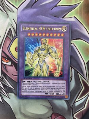 LCGX-EN052 Elemental Hero Electrum Ultra Rare 1st Edition Near Mint Yugioh Card-image