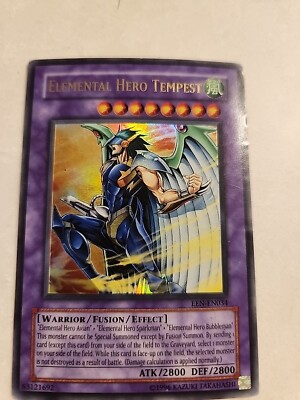 1x Elemental Hero Tempest - EEN-EN034 - Ultra Rare - Heavily Played -image