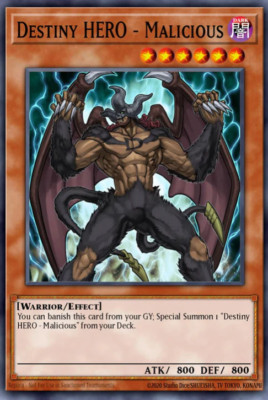 Destiny HERO - Malicious RA03-EN001 - Collector's Rare - NM - -image