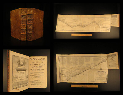 1730 1ed Slavery Voyages of Marchais AFRICA Whydah Maps Labat Sea Monsters 2v-image