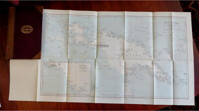 New Guinea map Glasgow Philosophical Society 1883-84 illustrated leather book-image