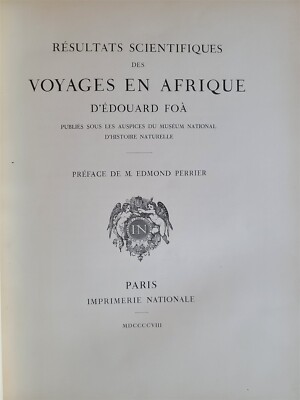 1908 AFRICAN EXPLORATIONS by EDOUARD FOA antique ILLUSTRATED FOLIO w/ MAPS-image