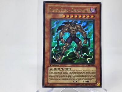 YuGiOh Destiny Hero Dreadmaster EOJ-EN004 1st Edition Super Rare NM-image