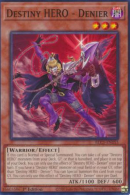1X NM Destiny HERO - Denier - BLC1-EN153 - Common 1st Edition-image