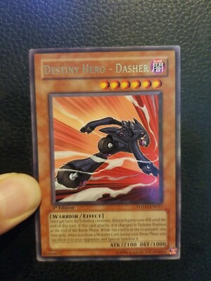 RARE Destiny Hero - Dasher POTD-EN017 Yugioh Dhero 1st Edition LP-image