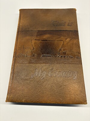This Is My Country 1944 Vintage. US Maps Rand McNally Leather Covered Atlas-image