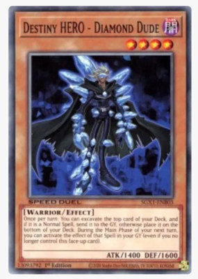 x3 Destiny HERO - Diamond Dude SGX1-ENB03 Common Yugioh -image