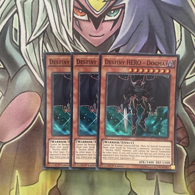 DESO-EN011 x3 Destiny HERO - Dogma Super Rare Excellent Condition Yugioh-image