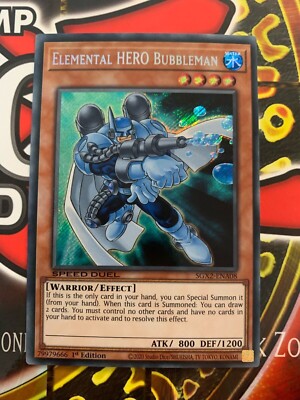 ( ELEMENTAL HERO BUBBLEMAN ) Secret - SGX2-ENA08 - 1st NM - Yu-Gi-Oh Speed Duel-image
