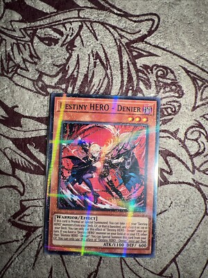 Destiny HERO - Denier Waifu YuGiOh HOLO Foil Rare Goddess Story Doujin Card - NM-image