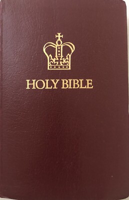 Red HOLY BIBLE King James  KJV Bible Red Letter Concordance 1988 Nelson Gift-image