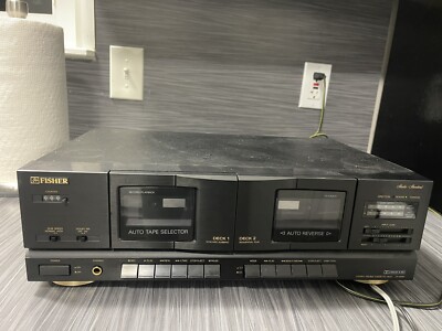 Fisher CR-W683 Stereo Double Cassette Deck Player Recorder Works-image