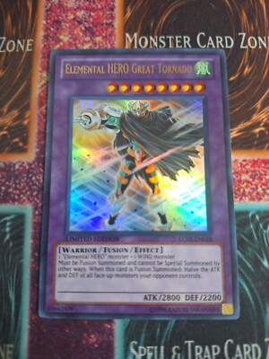 Yu-Gi-Oh! Elemental HERO Great Tornado LC02-EN010 Limited Ultra Rare NM f6/-image