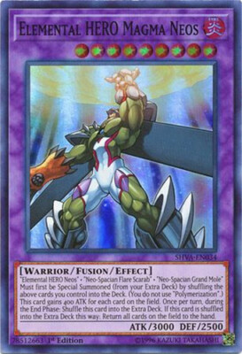 Yu-Gi-Oh Card - SHVA-EN034 - ELEMENTAL HERO MAGMA NEOS (super rare holo) NM/Mint-image