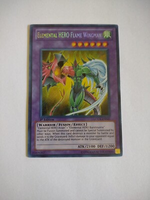 Yu-Gi-Oh Card Elemental HERO Flame Wingman [LCGX-EN045] Secret Rare collectible.-image