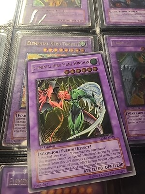 Yugioh Elemental Hero Flame Wingman TLM-EN035 Ultimate Rare 1st Edition -image