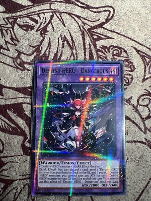 Destiny Hero - Danger Waifu YuGiOh HOLO Foil Rare Goddess Story Doujin Card - NM-image
