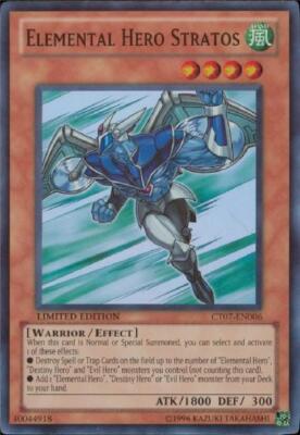 Yugioh! LP Elemental Hero Stratos - CT07-EN006 - Super Rare - Limited Edition Li-image