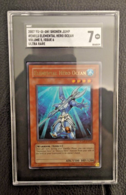 2007 Yu Gi Oh! Shonen Jump #EN013 Elemental Hero Ocean Ultra Rare SGC 7 NM-image